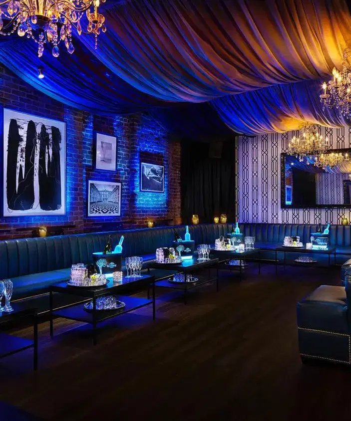 Photo of the interior space of the respective featured nightclub